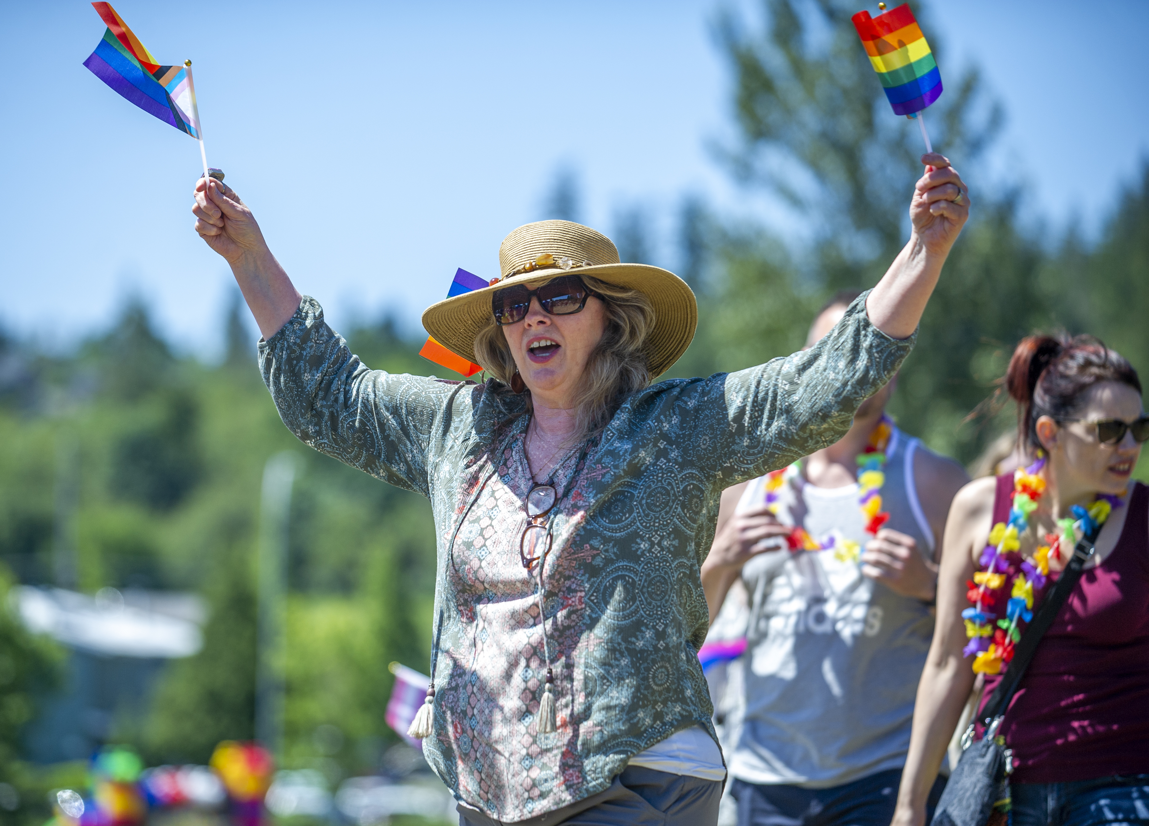 Community members celebrating together at Stanwood-Camano Pride